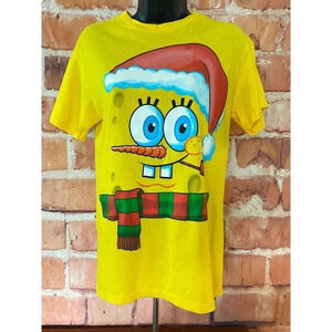 SpongeBob Nickelodeon Women's Christmas Short Sleeve Small Snowman Pre-owned